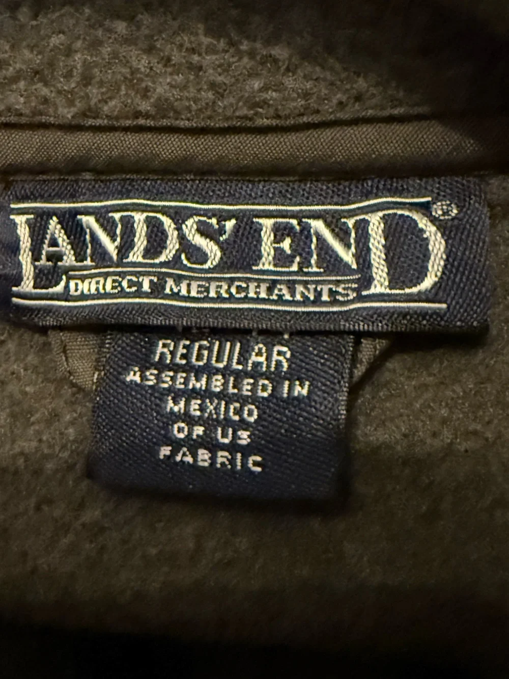 Lands' End University of Alabama Gray Fleece Jacket Sz L EUC